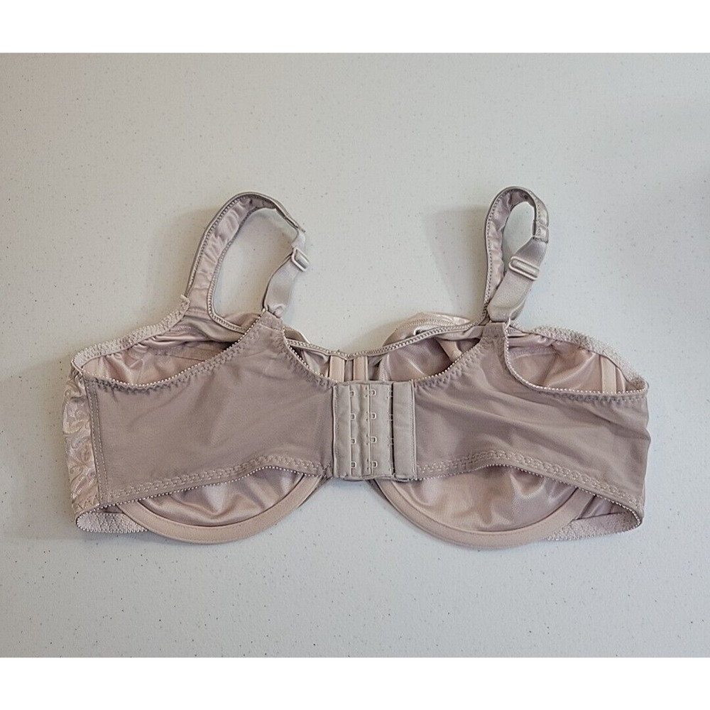 Bali Satin Tracings Tan Comfort Strap Underwire Minimizer Bra Size 42D - Picture 2 of 7